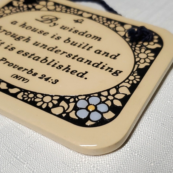 Inspirational Trinity Pottery Hanging Wall Plaque USA Ceramic Proverbs Uplifting - Picture 5 of 12